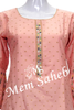 Kurti Peach Silk with Mirror work on Designer Bell Sleeves