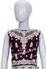 Kids Ghagra Choli Party Wear Wine colour with Contrast Thread Work