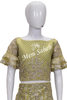 Kids Ghagra Choli Pista Green Nett Party wear with bell Sleeves
