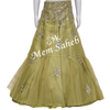 Kids Ghagra Choli Pista Green Nett Party wear with bell Sleeves