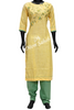 Kurti Set Cotton with Mirror and Thread Embroidery having Contrast Pant