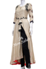 Kurti Set Cream Gold assymmetrical Designer Silk Top with Narrow pant