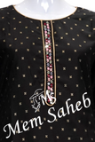 Kurti Black Silk with Mirror work on Designer Bell Sleeves