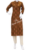 Kurti Set Brown Cotton Floral print top with Chikan pant