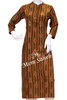Kurti Set Brown Cotton Floral print top with Chikan pant