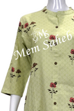 Kurti Set Cotton Floral print Top with Contrast palazzo
