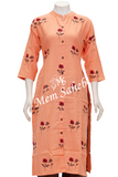 Kurti Set Cotton Floral print Top with Contrast palazzo