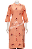 Kurti Set Cotton Floral print Top with Contrast palazzo