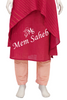 Kurti Set Pink Party wear Double layer Top & Contrast Pant