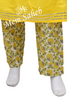 Kurti Set Yellow Shaded Top with Gota work and Cotton Block print Pant