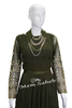 Anarkali Mehendi Green Georgette Floor Length Designer Sleeves Dress