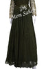 Anarkali Mehendi Green Georgette Floor Length Designer Sleeves Dress
