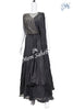 Anarkali Steel Grey Designer Wear with Cowl and Attach Dupatta