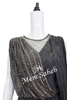 Anarkali Steel Grey Designer Wear with Cowl and Attach Dupatta