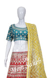 Bridal Wear Ghagra Choli Multi Colour with Gota patti and Stone work