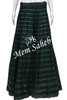 Crop Skirt Bottle Green Pure Georgette Mirror Work All Over