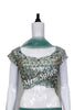 Crop Skirt Olive Green Designer Leather and Gota Work Blouse and Skirt