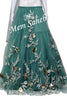 Crop Skirt Olive Green Designer Leather and Gota Work Blouse and Skirt