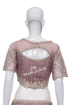 Crop Skirt Onion Pink Chikan Blouse and Skirt with Cut Work Dupatta