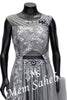 Crop Skirt Silver Designer Long Jacket Blouse and Lycra Umbrella Skirt