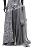 Crop Skirt Silver Designer Long Jacket Blouse and Lycra Umbrella Skirt