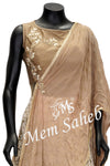 Gown Gold Colour Attach Dupatta with Hand and Chickan Work