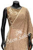 Gown Gold Colour Attach Dupatta with Hand and Chickan Work