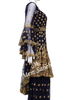 Indo Western Indigo Blue Assymetrical Frock Top with Gharara Pant