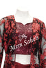 Indo Western Maroon Fancy Jacket with Sequin Blouse and Palazzo