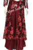 Indo Western Maroon Fancy Jacket with Sequin Blouse and Palazzo