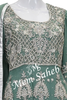 Indo Western Olive green Designer Frock Top Stone work and Gharara pant