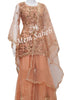 Indo Western Peach Party wear Top and Gharara with Stylish Dupatta