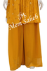 Indo Western Yellow Georgette Palazzo set with Contrast Pink Dupatta
