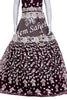 Kids Ghagra Choli Party Wear Wine colour with Contrast Thread Work