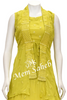 Kurti Green Georgette Ankle Length with Attach Jacket and all over Embroidery