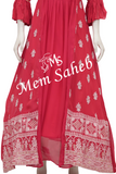 Kurti Pink Georgette Floor Length with Sequin and Thread Embroidery