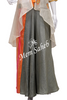 Kurti Set Multi color Silk Crop Top with Designer Jacket and Skirt
