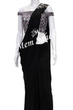 Saree Black One Minute with Silver Designer Sequin Blouse