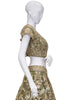 Bridal Ghagra Choli Olive Green Nett with Embroidery and Gota work