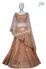 Bridal Ghagra Choli Peach Colour with Designer Blouse and Cape Dupatta