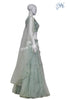 Bridal Ghagra Choli Pista Green Fancy Embroidery and Designer Sleeves