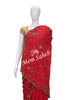 Bridal Saree Red Chinnon with delicate all over Hand Embellishments