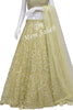 Crop Skirt Lemon Yellow with Designer Blouse and Multi Layered Skirt