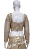 Crop Skirt Light Gold having designer Cords and stone work with Dupatta