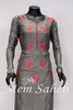 Dress Grey Silk with Floral Embroidery and Sequin Designer Dupatta