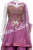 Indo Western Fuchsia Asymmetrical Designer Top with Gharara Pant