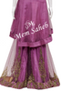 Indo Western Fuchsia Asymmetrical Designer Top with Gharara Pant