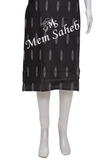 Kurti Grey Cotton Printed with Collar neck and three fourth Sleeves