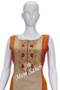 Kurti Multi Colour Silk with Thread Embroidery and Gold Print