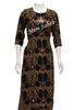 Kurti Set Black Rayon print with Multi Thread Embroidery and Palazzo